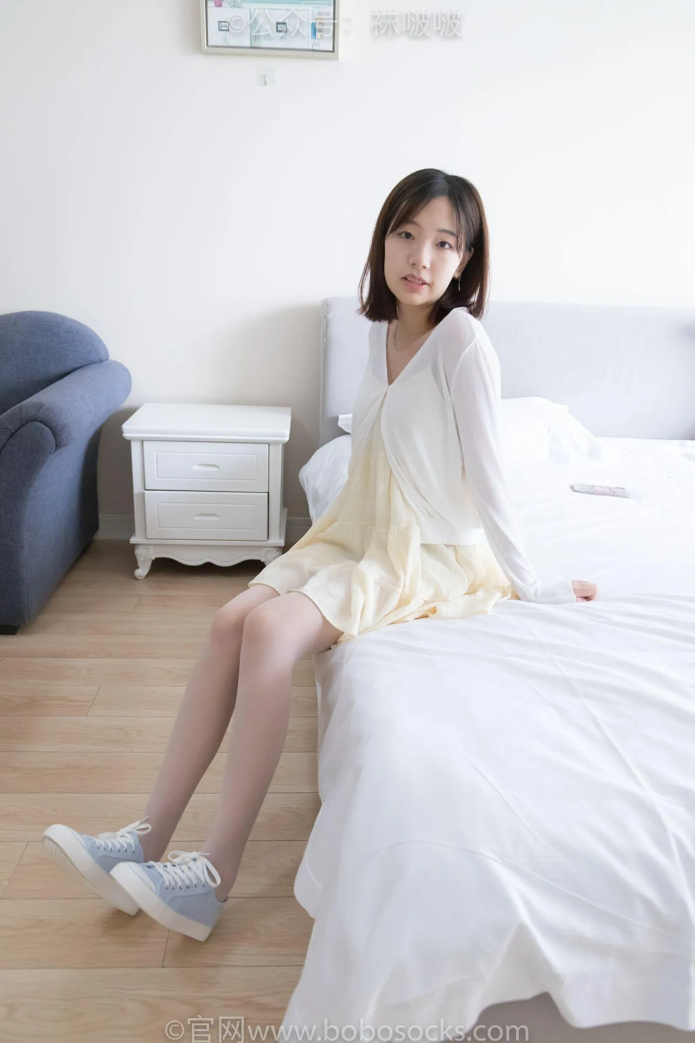 [BoBoSocks袜啵啵]NO.005 小甜豆-帆布鞋、薄白丝 [133P]插图